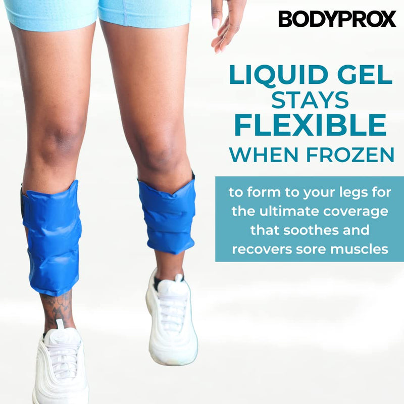 BODYPROX Shin Splint Ice Pack 2 Pack - Reusable Cold and Hot Wrap for Shin Splints Pain Relief, Flexible Ice Pack for Runners - BeesActive Australia