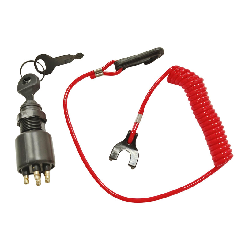 5005801 Boat Ignition Key Switch & Safety Lanyard Assembly for OMC Johnson Evinrude 40-200HP Outboard Motor 175974 - BeesActive Australia