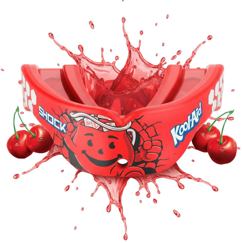 Shock Doctor, Gel Max Power Flavor Mouth Guard, Football, Lacrosse, Hockey, MMA, Boxing, Youth & Adult Kool-aid Cherry - BeesActive Australia