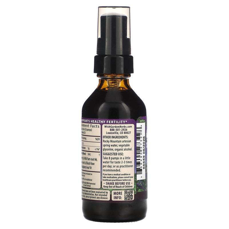 WishGarden Herbs Fertility Prep - All-Natural Fertility Herbal Supplement with Vitex, Red Maca & Raspberry Leaf, Supports Healthy Hormone Balance for Women, Optimal Uterine Health & Conception, 2oz 2 fl oz (Pack of 1)