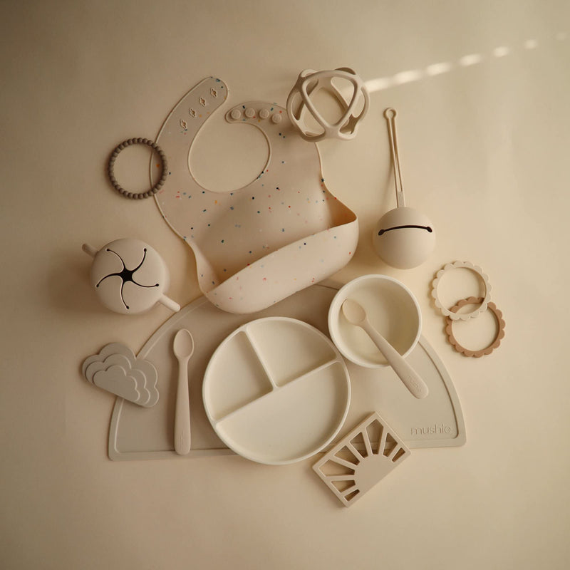 mushie Silicone Suction Bowl | BPA-Free Non-Slip Design (Ivory) Ivory - BeesActive Australia
