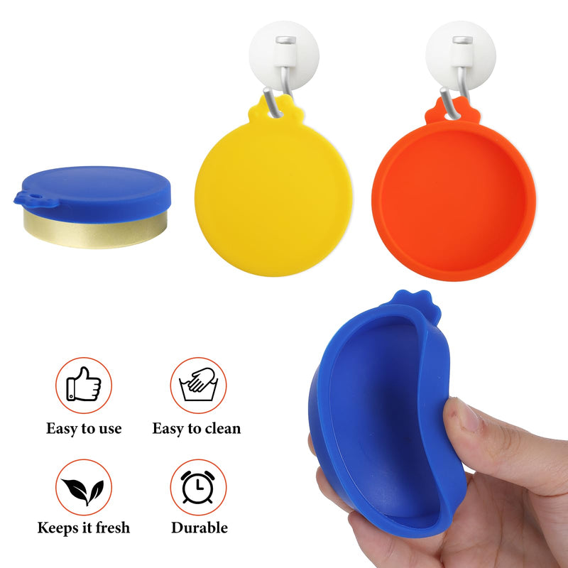 4 Pack Cat Food Can Lids Silicone Pet Food Can Top Cover Cat Food Can Covers Lids Cat Food Top Small Pet Food Can Lids Covers for 3 oz 2.5 oz Cat Food Cans - BeesActive Australia