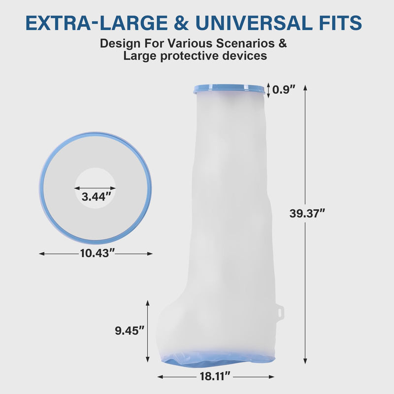 Waterproof Cast Covers for Shower Leg | Cover For Showering After Surgery Protects Foot & Leg | Cast Cover For Showering | Non-Slip Wound Bath & Shower Boot for Foot After Surgery