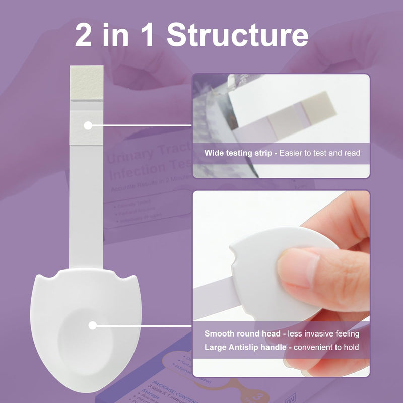 UTI Test Strips, Urinary Tract Infection Test for Home Use, Quick Accurate Results in 2 Min, Detects Leukocytes & Nitrite, Individually Packaged, 7 Pack - BeesActive Australia