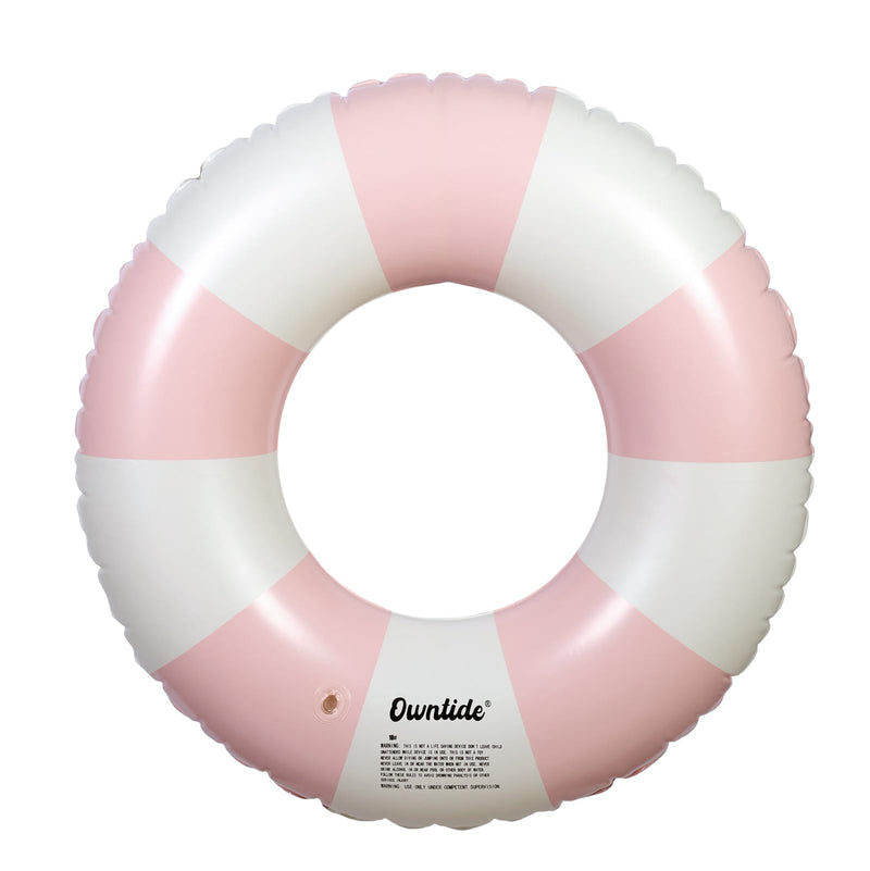 Large Swim Ring with Handles for Kids Adults, 35 Inch Classic Striped Pool Inner Tubes, Inflatable Pool Floats, Float Naked, Pool Floaties Adult Size for Summer Pool Party Beach Pink 1 - BeesActive Australia