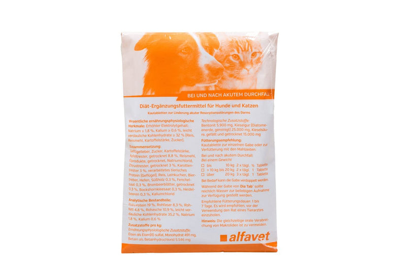 Alfavet Dia Tab chewable tablets for diarrhea for dogs and cats - bundle - 15 x 5.5g - BeesActive Australia