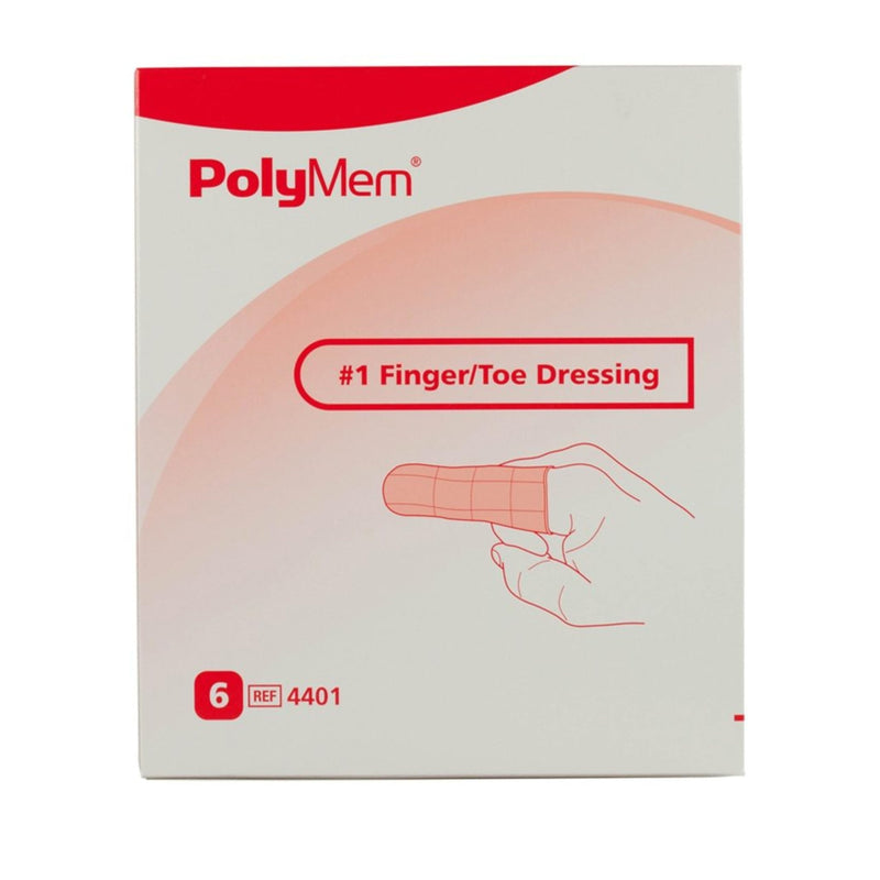 PolyMem Finger/Toe Wound Dressing, Sterile, Foam, #1 small; CIR 1.8-2.2 Inch, 4401 (Box of 6)