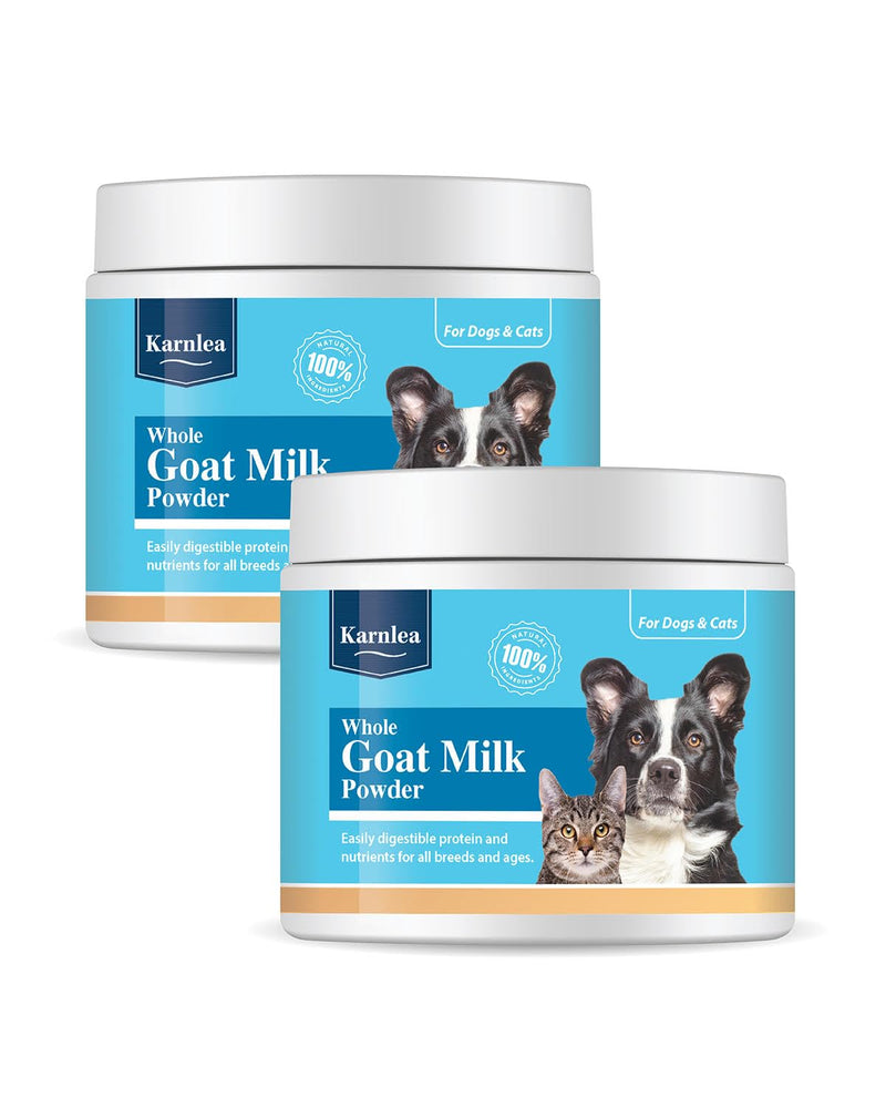 Whole Goat Milk Powder for Dogs & Cats | Digestive Health | Gentle on Digestion | Healthy Protein and Fats & Nutrients | Dog Milk | Cat Milk | 200g x 2 packs Goat Milk 200g (2 packs)