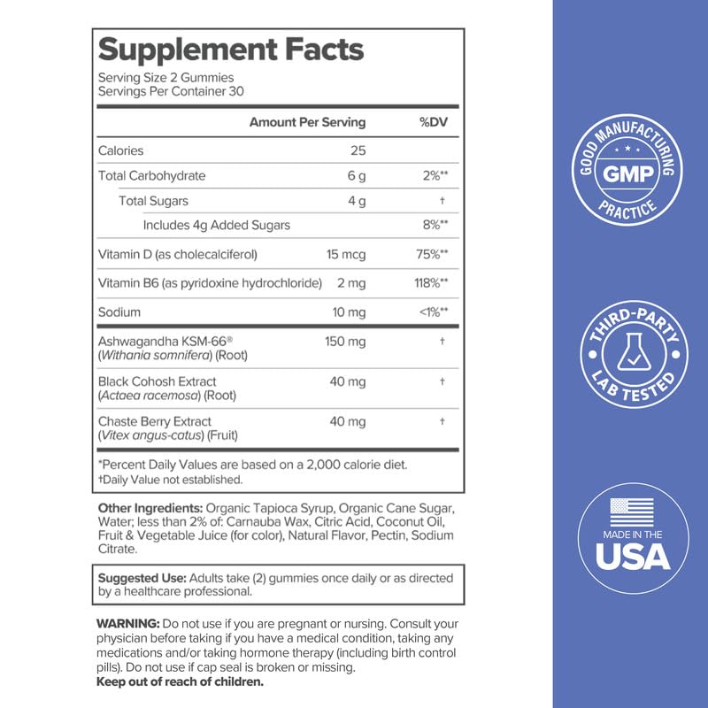 MENO Menopause Gummies - Hot Flashes & Night Sweats – 30-Day Supply Menopause Gummies (Pack of 1)