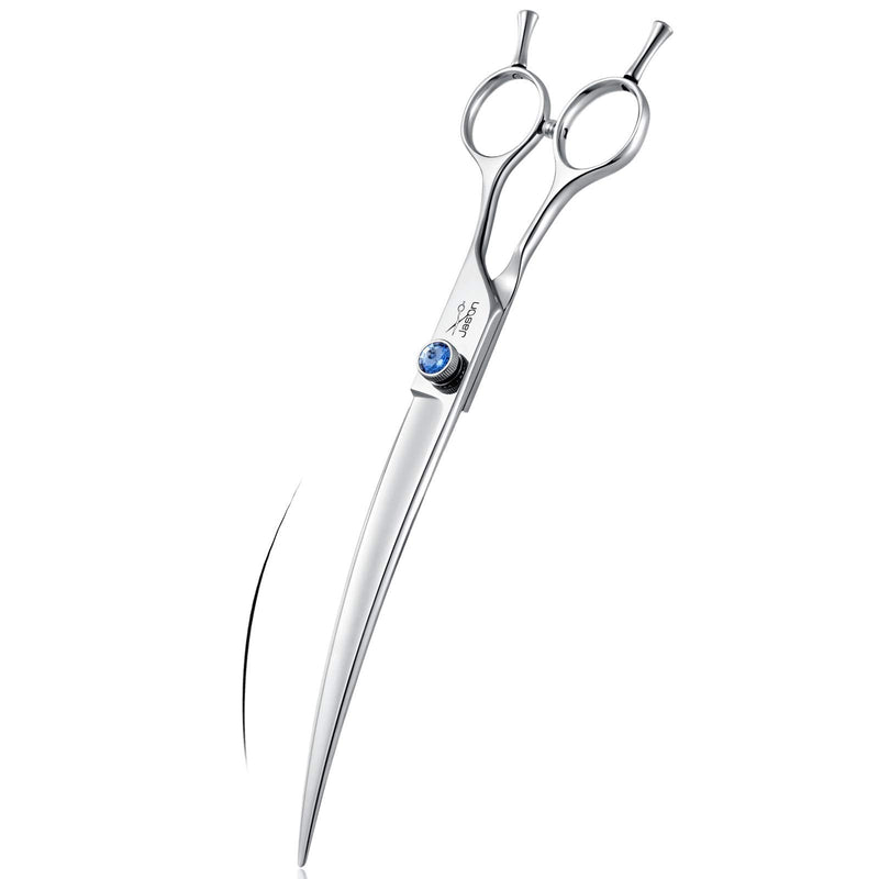 JASON Curved Dog Scissors Professional Grooming Scissors Pet Scissors for Dogs Cats 8 Inch Grooming Scissors Made of Japanese 440C Stainless Steel Curved 8.0"