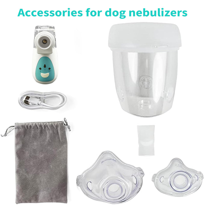 Pet Nebulizer for Dogs, Dog Nebulizer and Inhaler Mask for Dog,Low Noise, Suitable for Medium-Sized Dogs, Green M