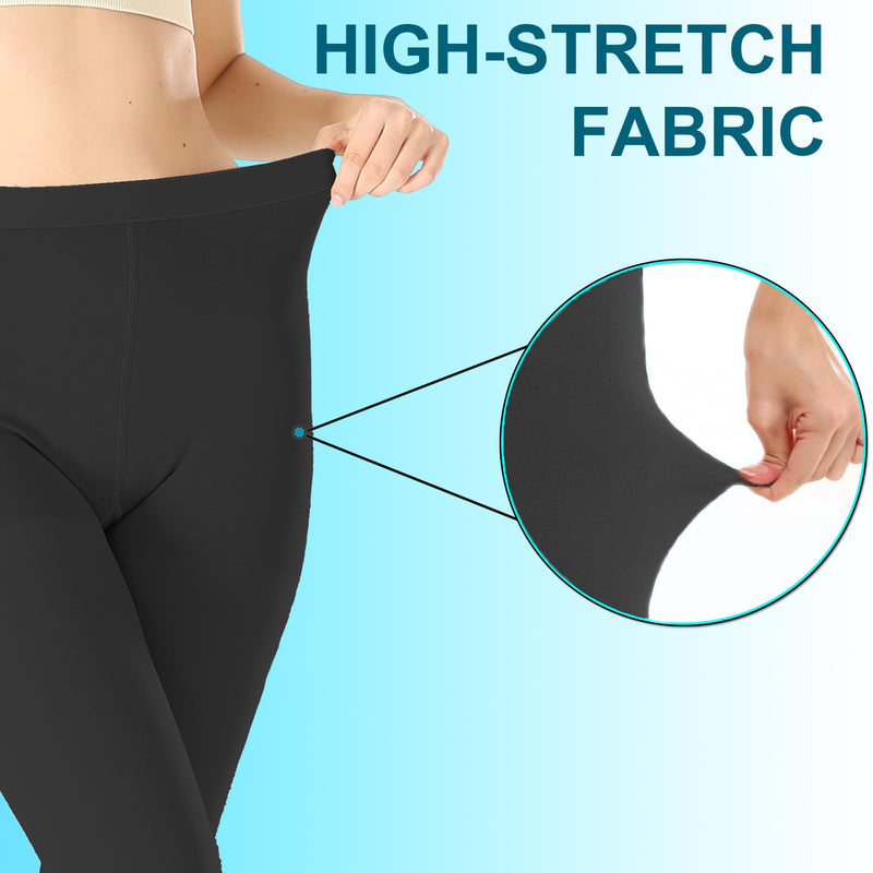 Medical Compression Pantyhose For Women & Men,20-30 mmHg Medical Grade Support Hose Tights For DVT,Pregnancy,Varicose Veins,Relief Shin Splints,Edema,Swelling Open Toe Black Medium