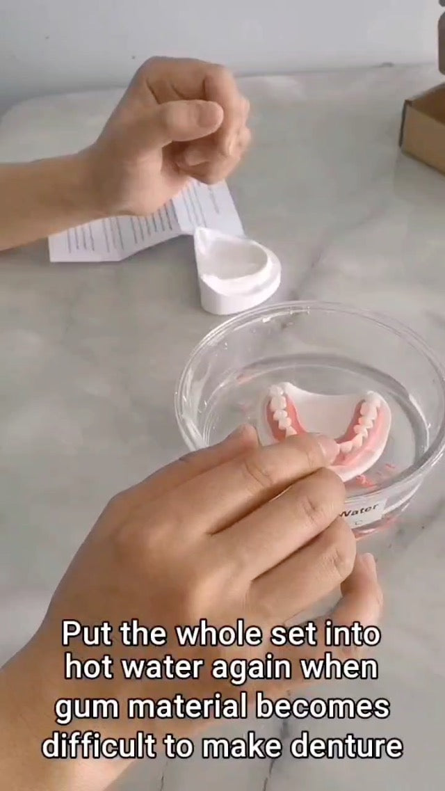 Healthyare Denture Do it Yourself Full Set of Top and Bottom Fake Teeth for Improve Smile
