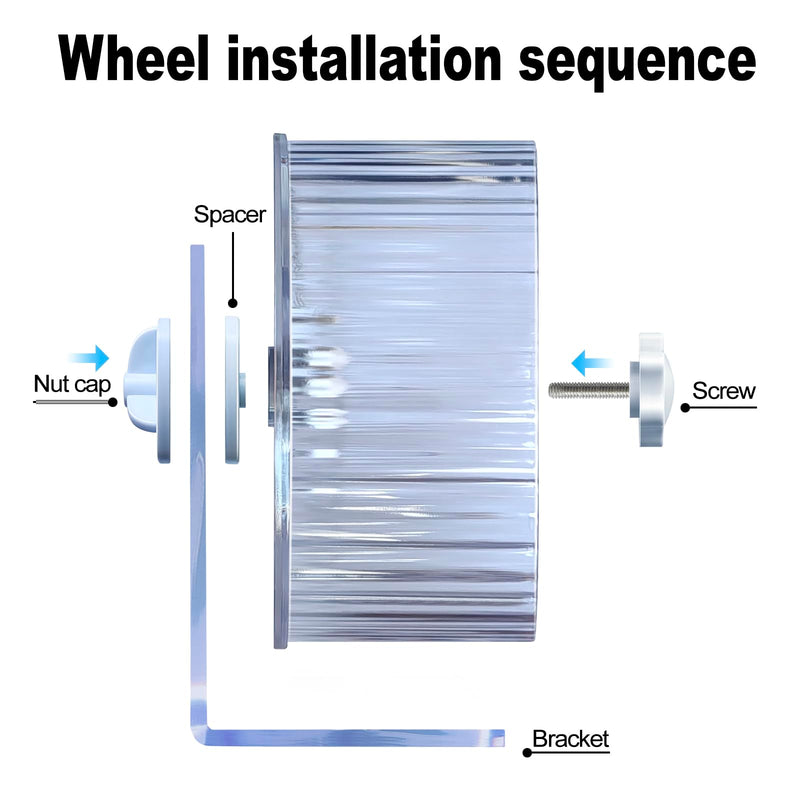 Hamster Wheel,Silent Hamster Wheel,Quiet Hamster Wheel,Hamster Exercise Wheel,Adjustable Stand Silent Hamster Wheel for Hamsters,Gerbils,Mice,Small Animals (Ф 6.7 inch, Transparent) Ф 6.7 inch - BeesActive Australia