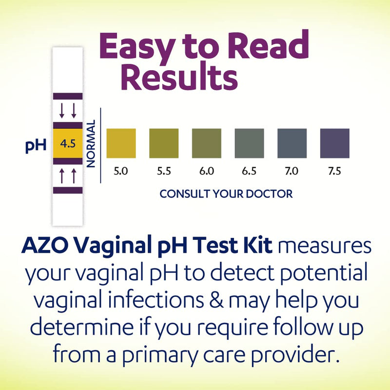 AZO Vaginal pH Test Kit, Clinically-Tested Vaginal Infection Test Kit, FSA/HSA Eligible, Fast & Accurate Results, from The #1 Most Trusted Urinary Health Brand, 2 Self-Tests 2 Count (Pack of 1) - BeesActive Australia