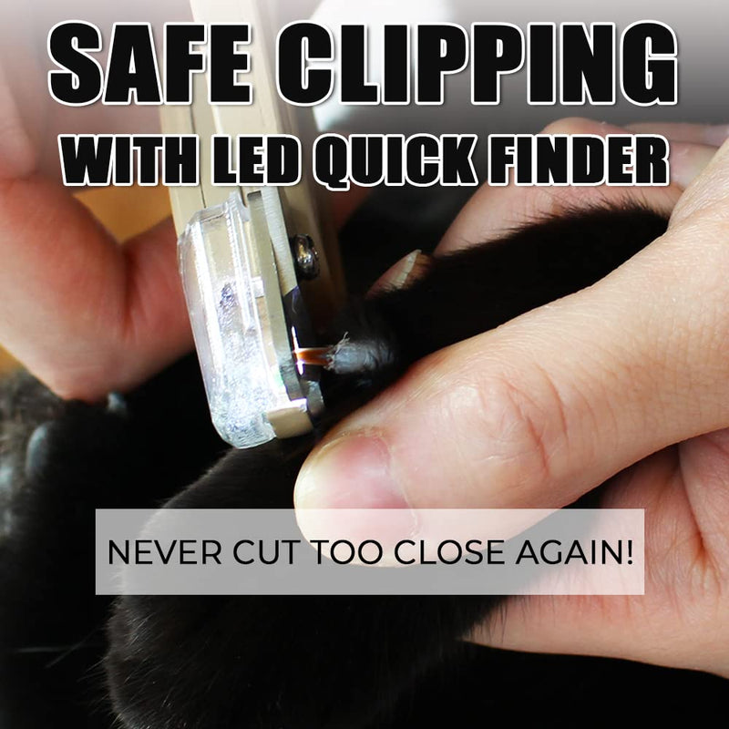 Cat Nail Clipper with LED Guide Light and Nail Trapper - BeesActive Australia