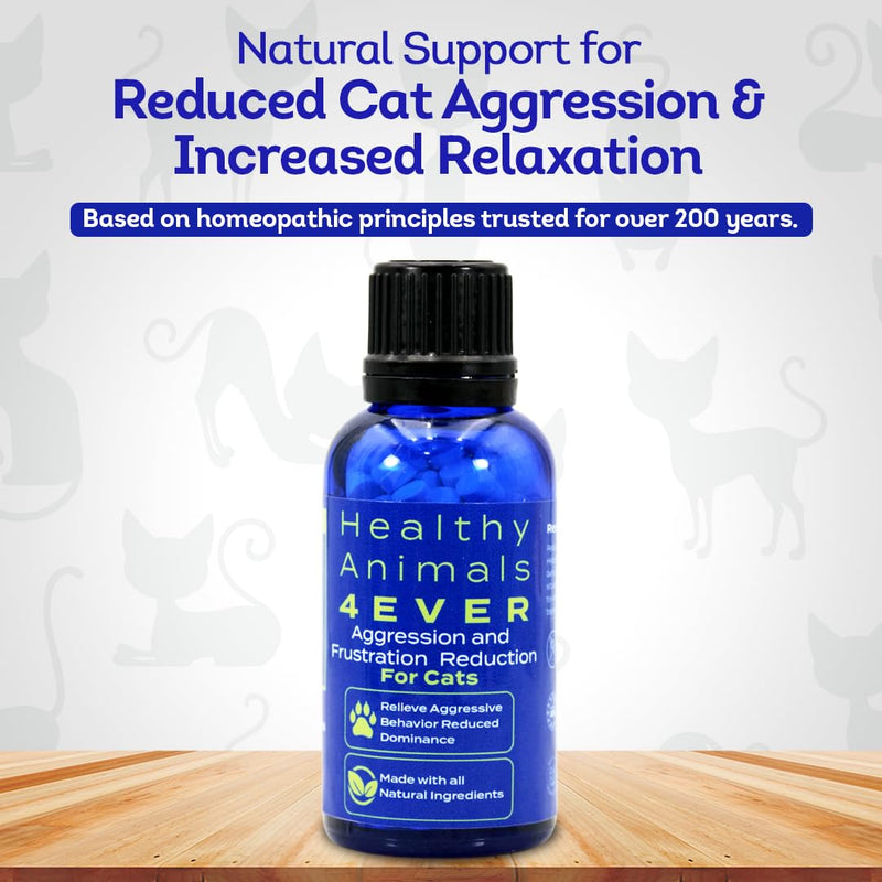 HealthyAnimals4Ever HA4E - Calming Tablets for Stressed and Aggressive Cats - Reduce Cat Aggression & Promote Relaxation - All-Natural, Homeopathic Remedy - 300 Tablets