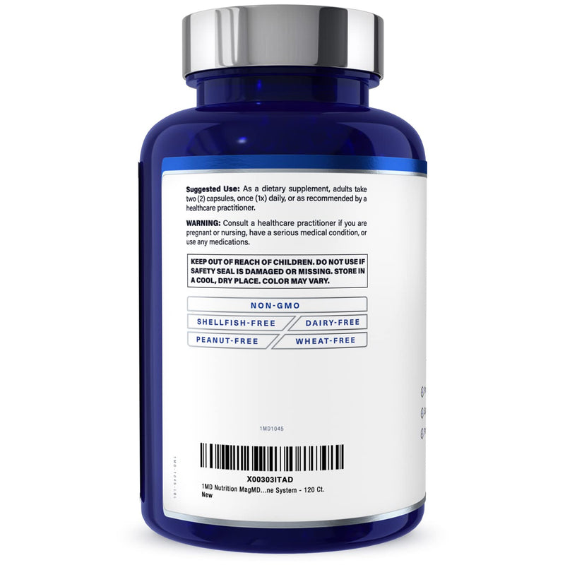 1MD Nutrition MagMD Plus - Magnesium with Zinc & D3 | Promotes Heart Health, Supports Bone & Muscle Strength, and Aids Immune System - 120 Ct