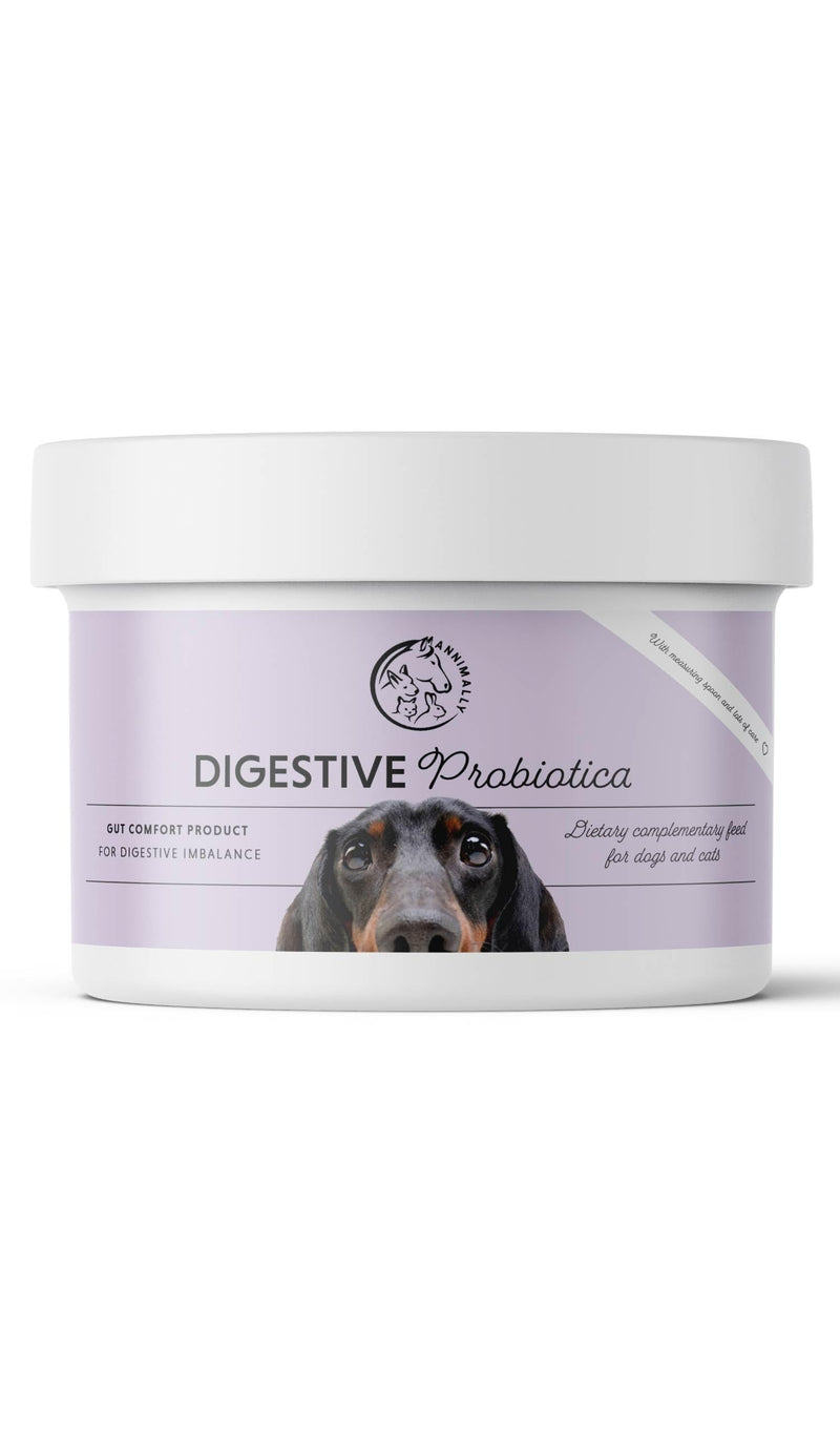 Annimally Colon Vital Powder for Dogs 250 g - Daily Digestive Supplement with Enterococcus faecium, Prebiotics, Chicory, Jerusalem Artichoke, Apple Pomace & Yeast, Made in Germany