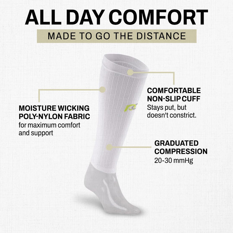 PRO Compression Calf Sleeve for Pain Relief | Calf Guard for Running, Cycling, Nurses, and Sports X-Small Pink - BeesActive Australia