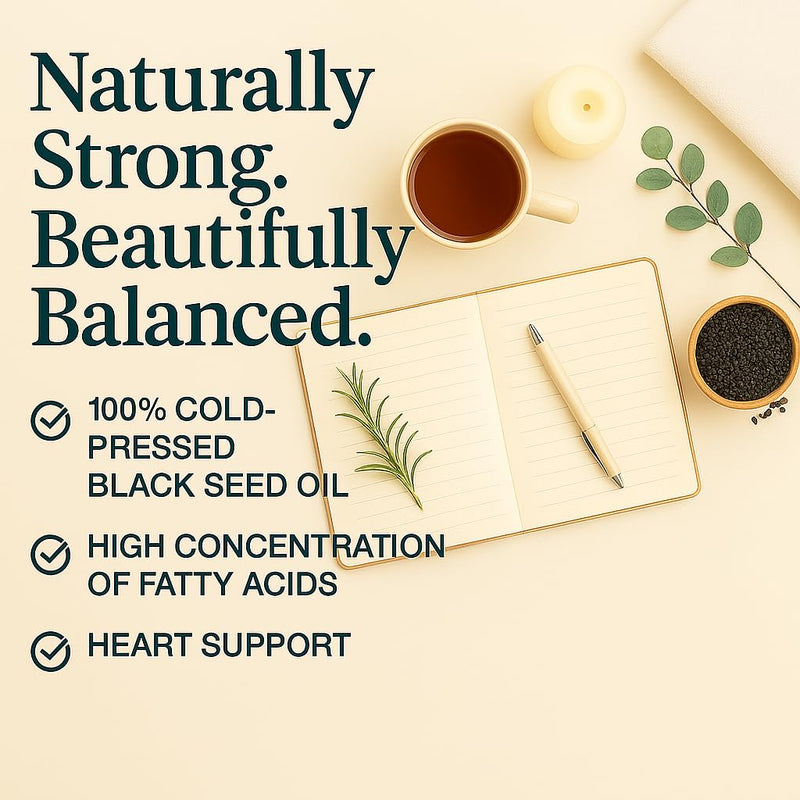 ORGANICS NATURE Black Seed Oil Capsules 1000MG Per Serving Vegan Softgels, Hair, Skin, & Heart Support, Nigella Sativa - 100% Cold Pressed Cumin Seed Oil Capsules High Thymoquinone, Omega 3s