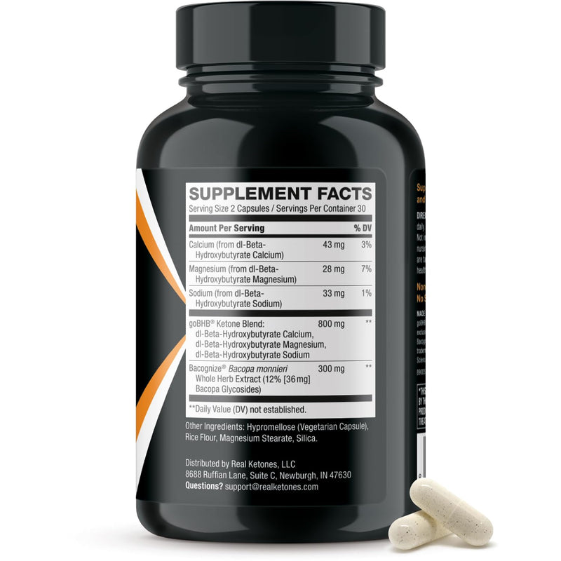 Brain Booster Supplement for Focus - Clinically Validated Nootropics Brain Support Supplement with Bacopa Monnieri Extract & Patented goBHB for Cognitive Support - 3rd Party Tested (30 Servings) Boost - BeesActive Australia
