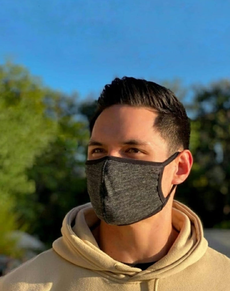 Cotton Face Masks - Made of Premium Organic Cotton, Reusable Washable Soft Cloth Face Masks, Ideal for Adults & Teens(3/6 Pk) 3 Pack Black,grey,charcoal