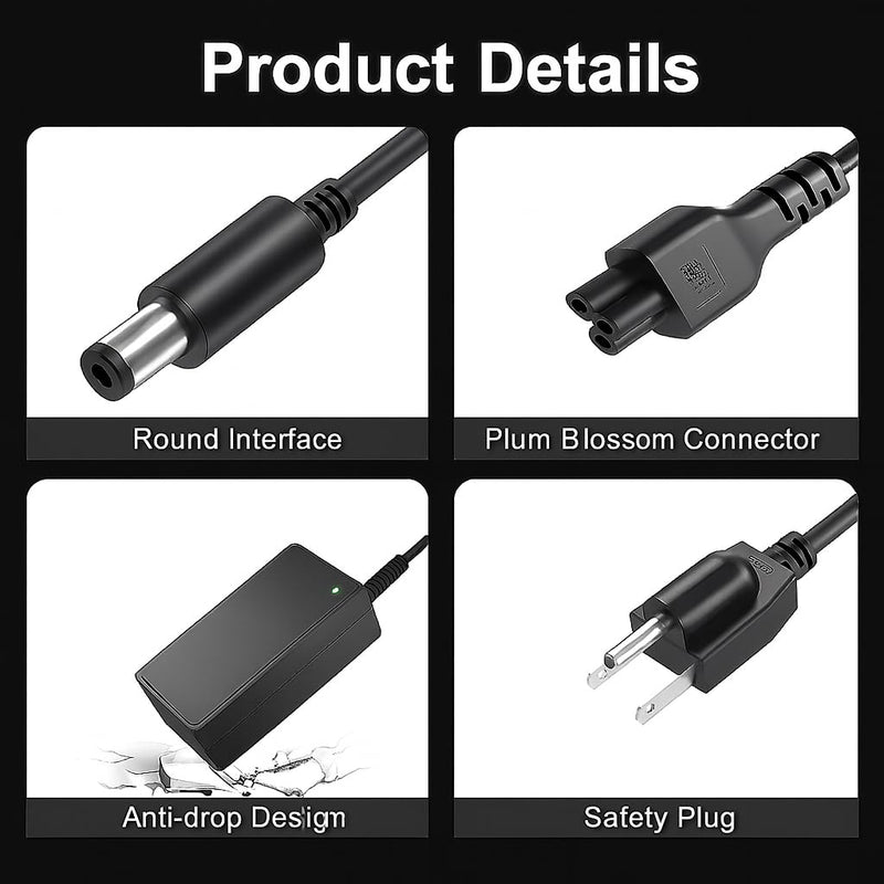 for Peloton Bike Power Cord Replacement, Charger Plug for Original PL-01 PLTN-RB1V1 RB1VO RB1VQ ATS050TP121, Cross Training Bike, Avoid Stretching or Shifting The Cycle Bike, 12V - BeesActive Australia