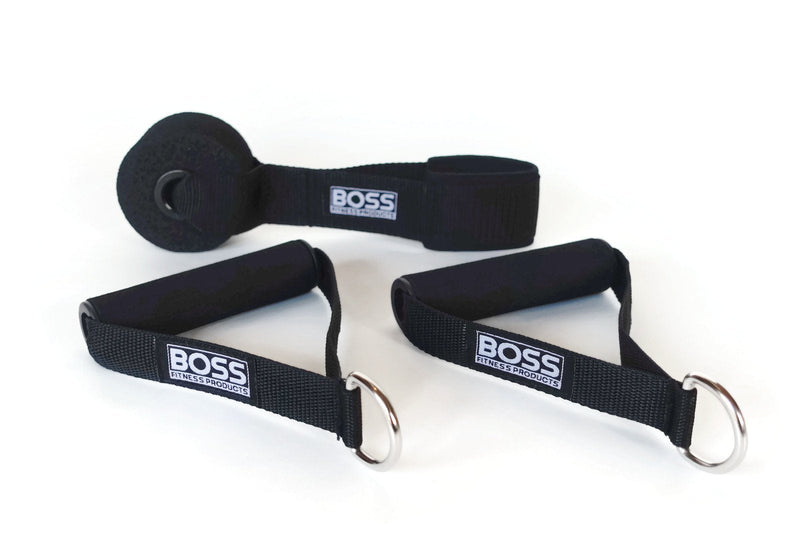 11-Piece Adjustable Resistance Band Set - 5 Bands - Heavy Duty Door Anchor - Premium Ankle Straps, Soft Grip Handles - Carrying Bag - Additional Accessories 11-Piece Set