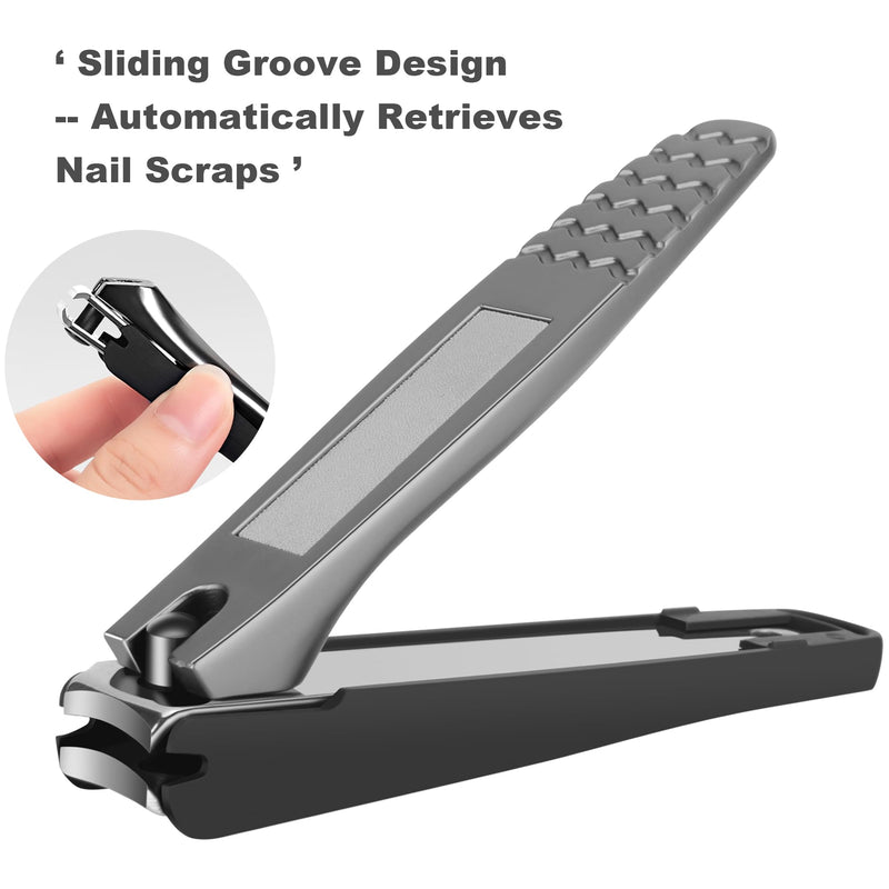 Large Nail Clippers Set, 5-Piece Sharp Toenail and Fingernail Clippers with Nail File, Ideal for Men and Women (Premium, Big Size, Heavy-Duty Design) - BeesActive Australia