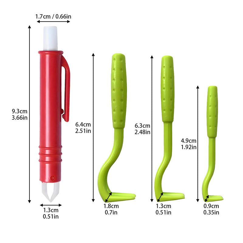 ONEBOOM tick tweezers set for dogs and cats, tick hooks in 3 sizes and 2 tick tweezers, easy to use, suitable for safely removing ticks from pets and people-red, green - BeesActive Australia