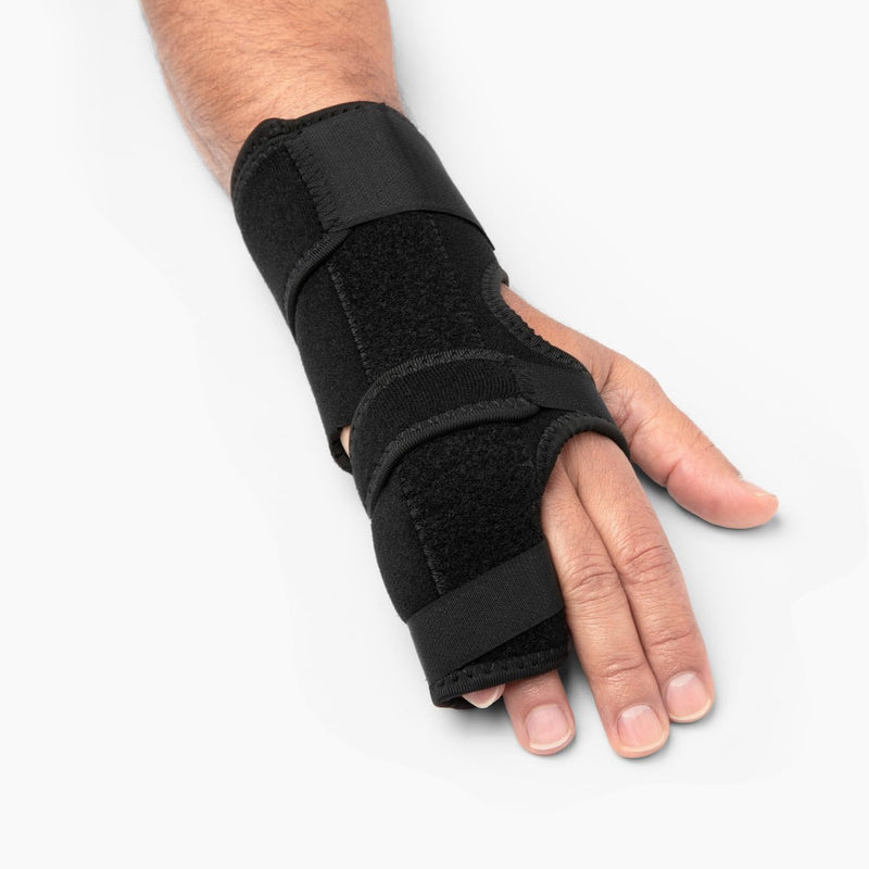 Ovation Medical Boxer Splint - Adjustable Hand and Finger Splint for Metacarpal, Ulnar Gutter and Radial Gutter Fractures - Lightweight, Padded, Immobilizing Hand Brace (Left) Left