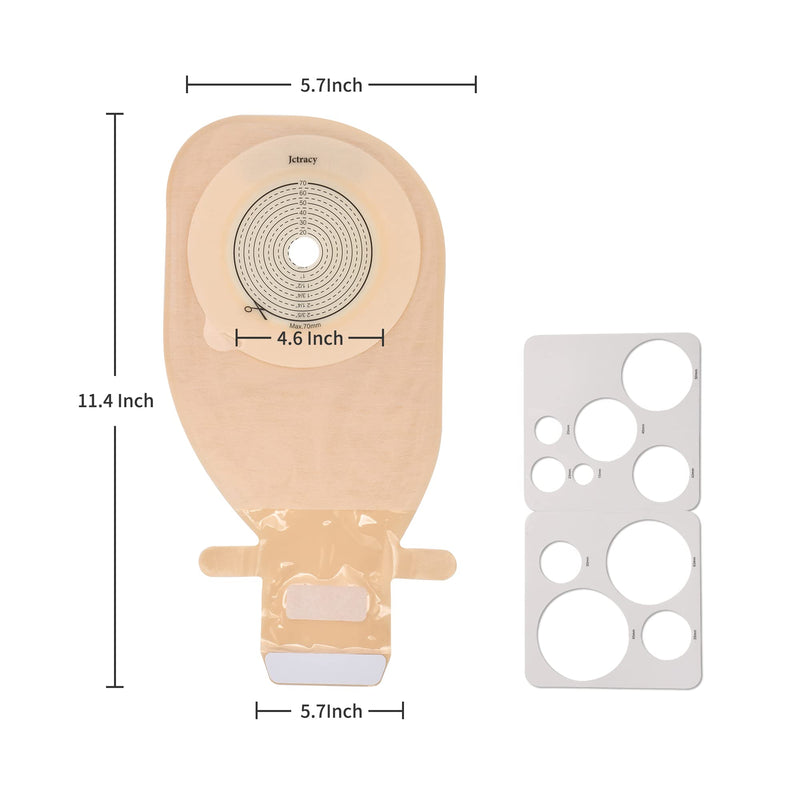 Colostomy Bags,20PCS Ostomy Bags One-Piece Ostomy Supplies 20mm-70mm Cut to Fit Drainable Pouch with Closure for Ileostomy Stoma Care. - BeesActive Australia
