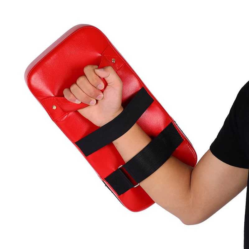 Taekwondo Kick Pad PU Muay Thai Pads MMA Karate Kick Pads Kickboxing Training Pads Martial Arts Punching Pads Leather Strike Kicking Pad Red