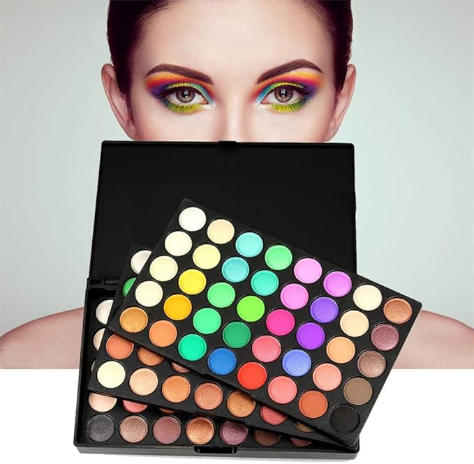 Makeup Palette Eyeshadow Ultra Pigmented, Afflano 3 in1 Professional Large Eye Shadow Pallet 72 Color,Matte Shimmer Natural Nude Earth+ Colorful Rainbow Bright Eye Tone+ Pressed Glitter Glow In Dark