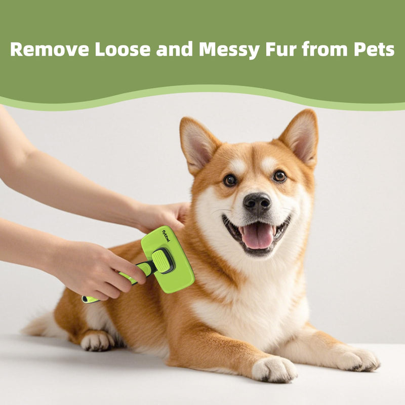 Self Cleaning Brush for Dog: Cat Slicker Brush with Release Button - Pet Shedding Brushes for Long and Short Hair - Remove Loose Undercoat - BeesActive Australia