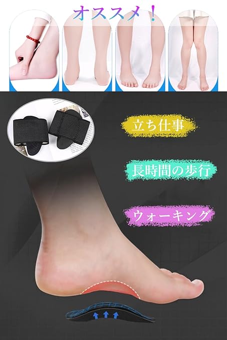 Arch supporter for feet, shock absorption, sole protection pad, standing work, running, mountain climbing, standing work, sports, unisex -  Australia
