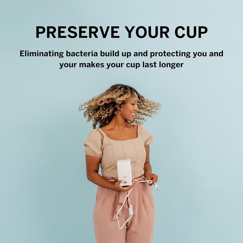 Menstrual Cups with Sterilizer - Ranked 1 for Most Comfortable Soft Reusable Period Cup - Kills 99.9% of Germs with Cleaner Steamer - Wash Your Cup in 3 Minutes! - Compact Sanitizer Kit 1 Count (Pack of 1) - BeesActive Australia