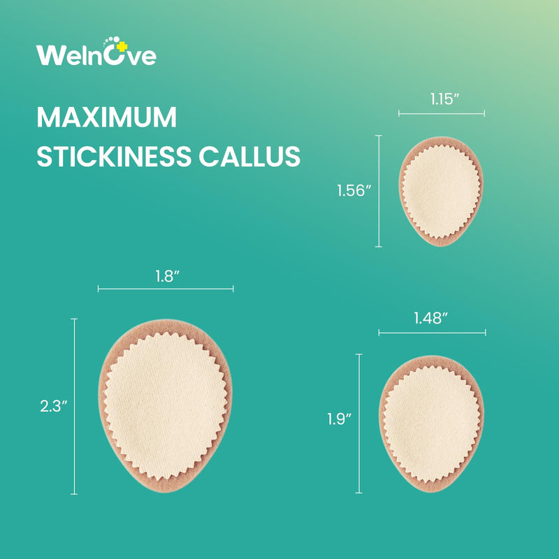 Welnove Extra Thick Corn & Callus Cushion Pads, Effectively Relieves Pain and Protects Against Friction, All-Day Comfort, Maximum Strength (24 Count)
