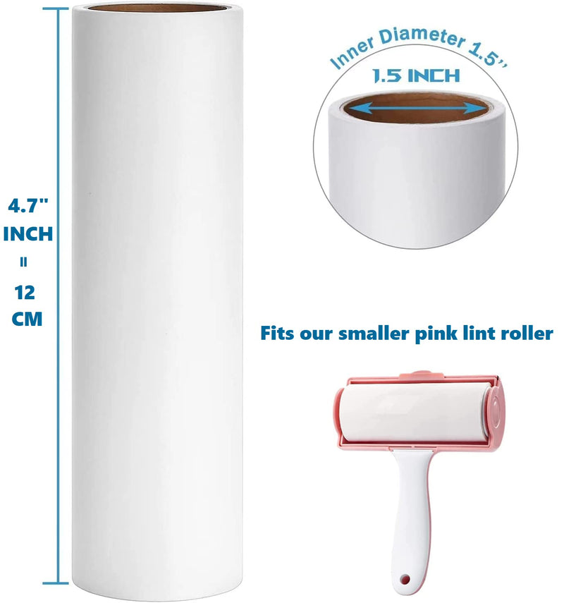 Tahbarshi replacement rolls lint roller, extra sticky lint roller refill pack for animal hair, cat hair, dog hair, dust, lint, 16 cm 12 cm wide, 6 rolls, 60 sheets/roll (12 cm) 12 cm - BeesActive Australia