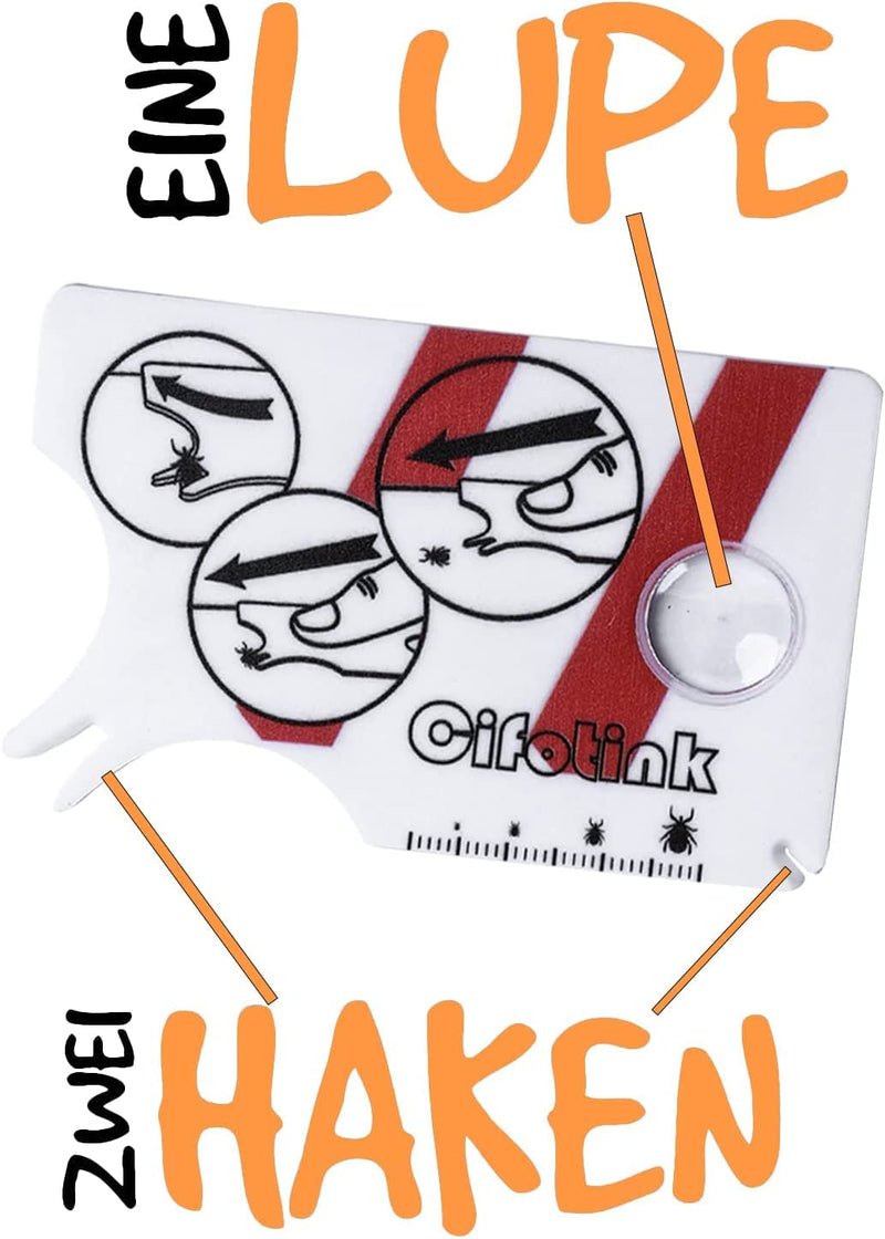 linlinfa Tick card for people - easy to carry tick scale card, tick scale card with magnifying glass, quick cleaning of ticks, tick card children, used for sports enthusiasts, travelers, - BeesActive Australia