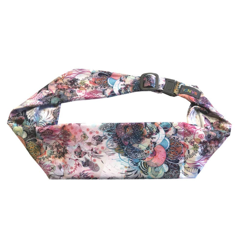 BANDI Running Belt for Women & Men – USA Made No-Bounce Adjustable Waist Pack & Secure Fanny Pack – Fits All Phones, Gels & Essentials – Zipper-Free, Medical Device Friendly Coral Reef Pocketed Belt (28"-42")