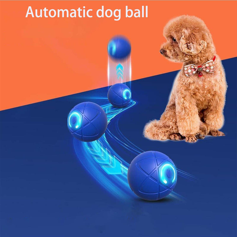 Shaky Ball Toy for Dogs, Vibrating Dog Ball, Shaky Ball Dog Toy, Automatic Moving Dog Toy Ball, Bouncing Ball Dog Toy, Suitable for All Dogs (Blue+Orange)