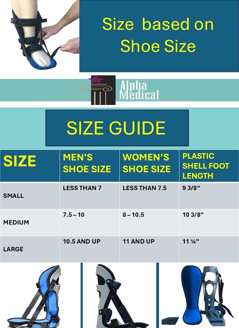 Plantar Fasciitis Adjustable Night Splint. Sleeping boot for foot stretching. P.F. Night Splint with wedge for dorsiflexion. Achilles tendonitis, Heel and Bone Spur, Tendon and Calf Stretching, Arch Pain Treatment. Fits Left & Right Foot. L4398 (Medium) - BeesActive Australia