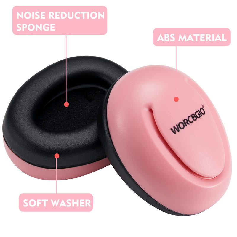 Infant Ear Protection Headphones with Adjustable Elastic Headband&Comfortable White Muffs Baby Earmuff Helps Sleep Well & Reduce Noise (Donut,Pink Donut