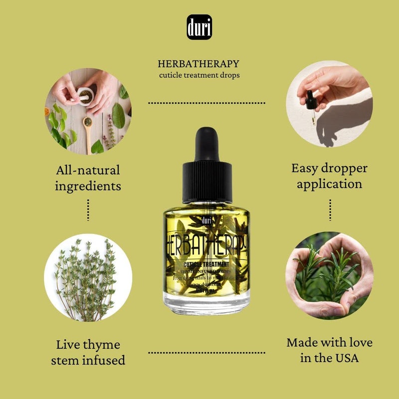 duri Rejuvacote 2 Nail Growth System Base and Top Coat, Herbatherapy Cuticle Treatment Drops - Damaged Cuticles Repair, Growth, Healthier, Stronger Nails, Strengthener (Combo Pack) Clear - BeesActive Australia
