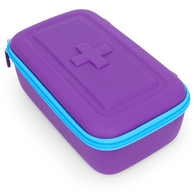 CASEMATIX Asthma Inhaler Case For Travel Fits Asthma Inhaler Spacer With Mask Attached, Inhaler Holder and Additional Accessories Used With Spacer For Inhaler, Includes Purple Asthma Case Only - BeesActive Australia