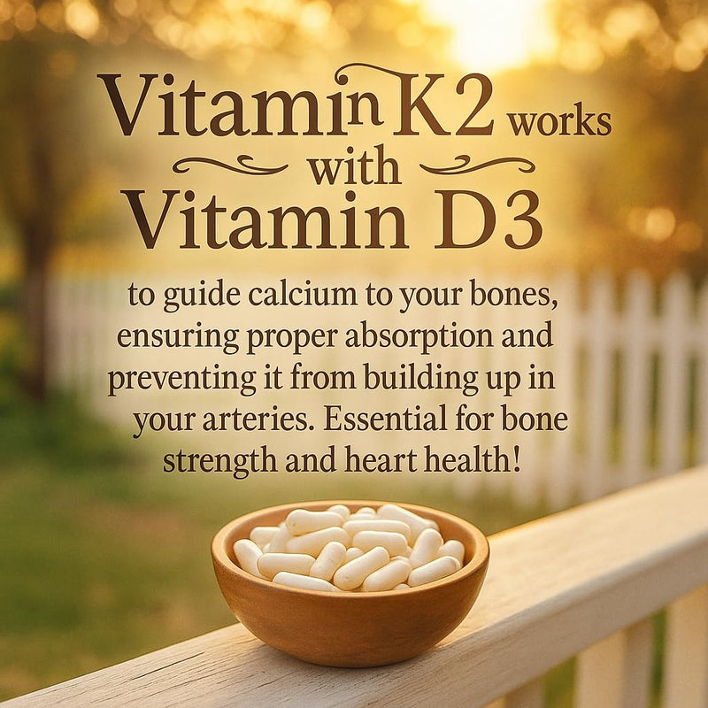 Me First Living Vitamin D3 K2 Supplement for Bone and Heart Health Non-GMO Formula 125 MCG Vitamin D3 & 100 MCG Vitamin K2 MK-7 Easy to Swallow Capsules with Calcium
