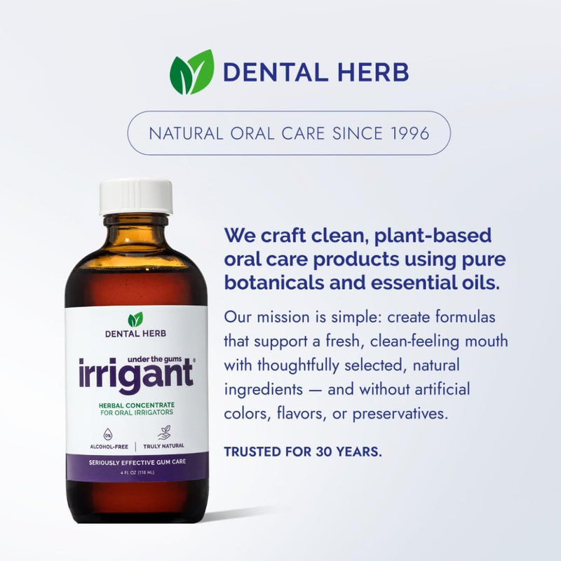 Dental Herb Company Under The Gums Irrigant Solution for Water Flosser 4oz 4 Fl Oz (Pack of 1)