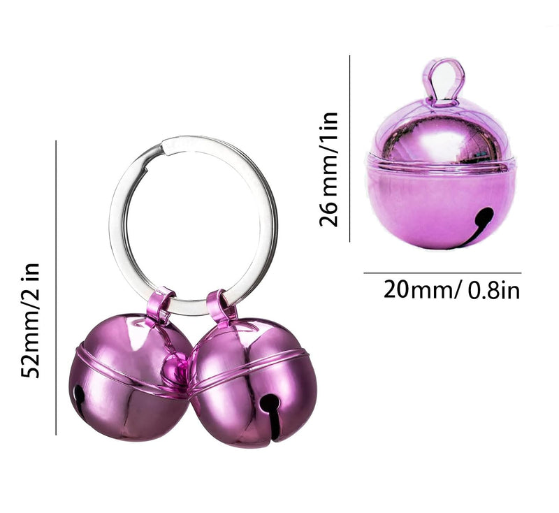 ROHOME Cat Dog Collar Bells Pet Tracker Handmade Pure Copper Pendant Bells Brass Bells for Collar Dog Loud Anti-Lost Training Bells Save Birds & Wildlife purple - BeesActive Australia
